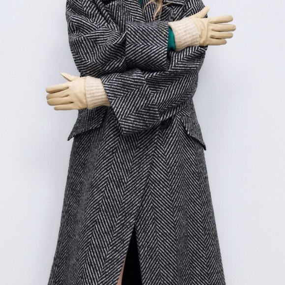 Zara Women’s Leather Knit Gloves(Beige US M, L/EUR M, L) - Picture 3 of 8